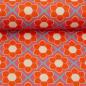 Preview: Baumwollcanvas Rocha Retro Blumen orange/pink by Swafing